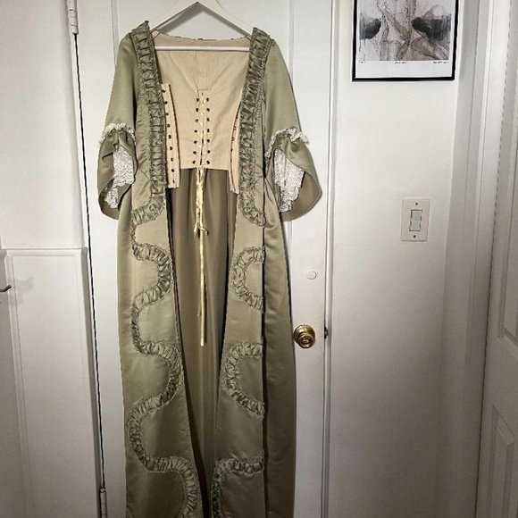 Robe a la Francais Rococo dress, 18th century Europe - Picture 10 of 14